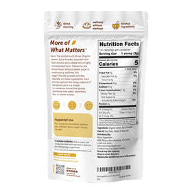Micro Ingredients lemon juice powder dissolving in smoothie for bright flavor.