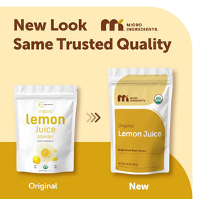 Micro Ingredients lemon juice powder scoop measuring a precise serving