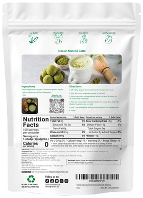 Micro Ingredients first harvest leaves in vibrant green matcha for bright flavor.
