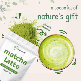 Micro Ingredients Matcha Latte Powder packaging 2lbs ready for home use.
