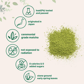Micro Ingredients stone-ground process highlighting premium texture of matcha powder.
