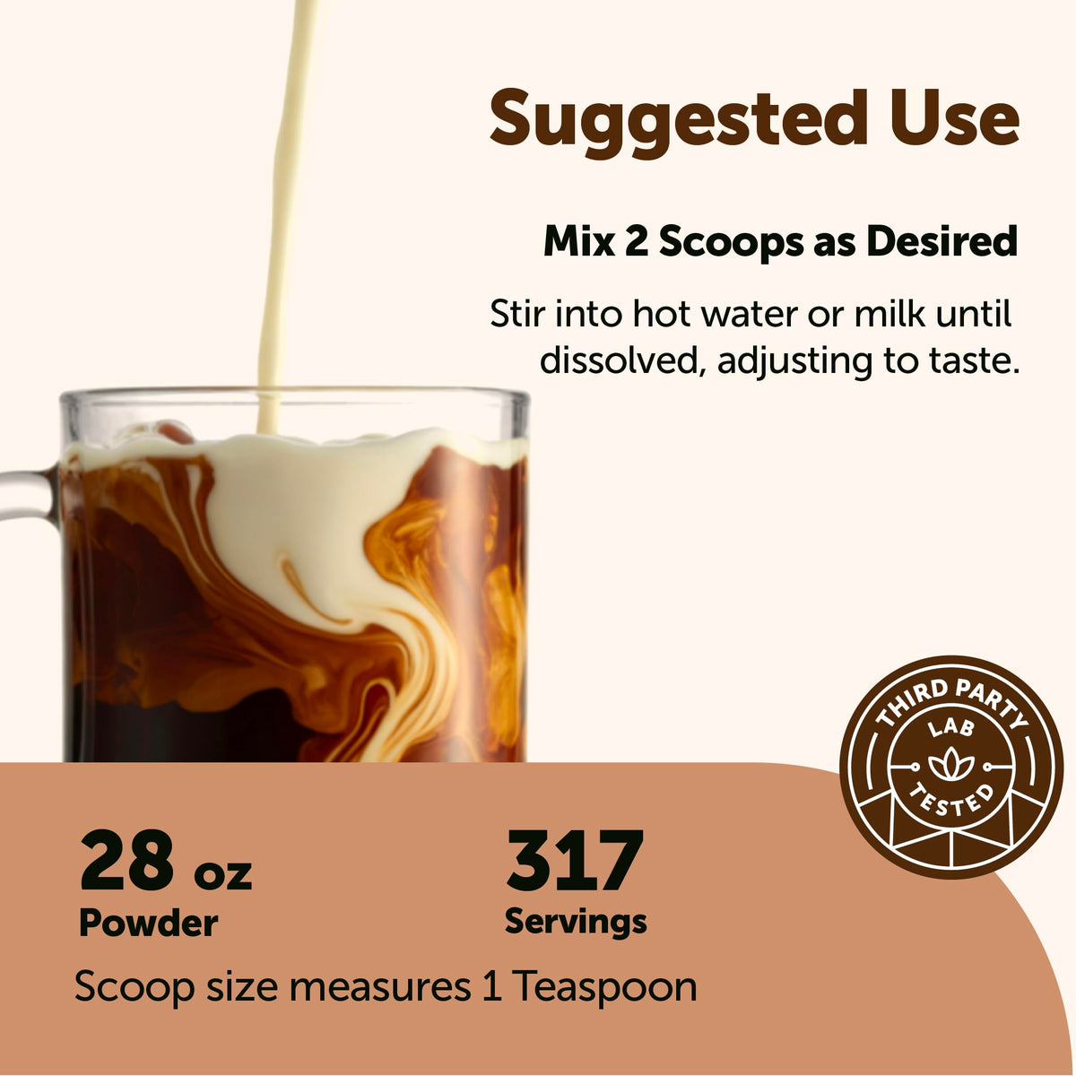 Micro Ingredients mushroom blend label highlighting Lion’s Mane and Reishi for depth.