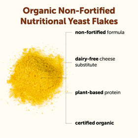 Micro Ingredients nutritional yeast flakes pouring into bowl for savory popcorn and snacks.