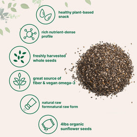 Micro Ingredients organic chia seeds pouring to thicken smoothies