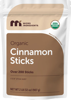 Micro Ingredients organic cinnamon sticks bulk 2lb ready for daily tea and baking