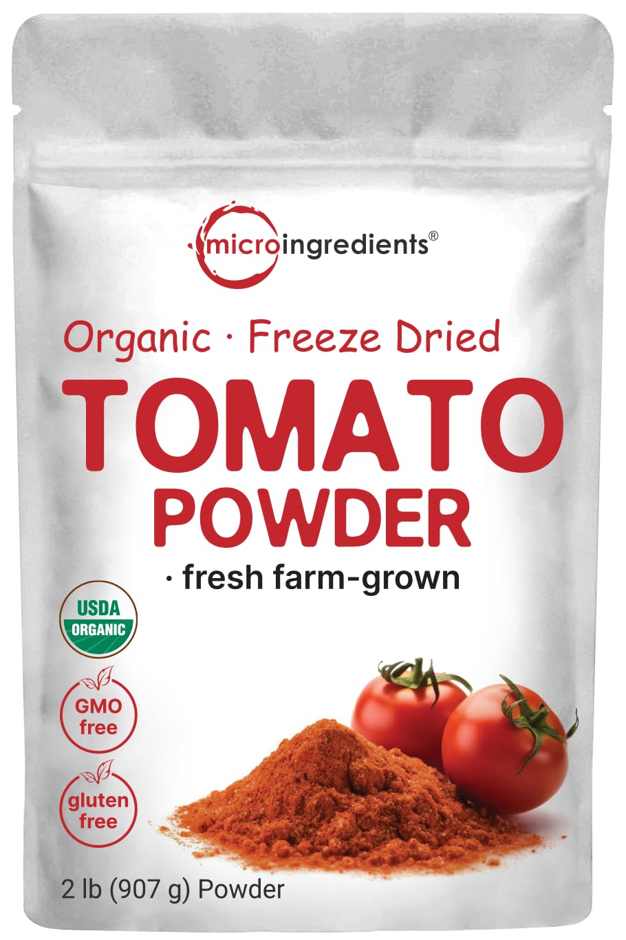 Micro Ingredients Organic Tomato Powder bulk bag for bulk cooking and pantry stock.
