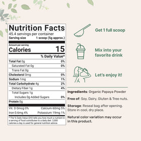 Micro Ingredients Papaya Powder scoop for precise 5g servings.