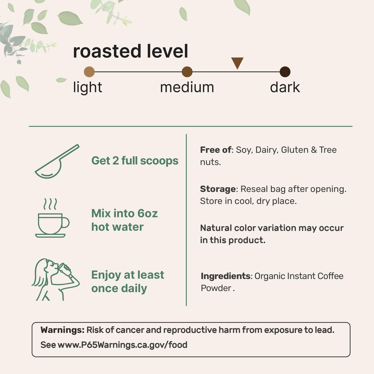 Micro Ingredients premium arabica beans highlight smooth flavor for a cafe-style cup.