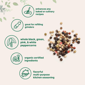 Micro Ingredients rainbow peppercorns measuring scoop makes refills quick and tidy.