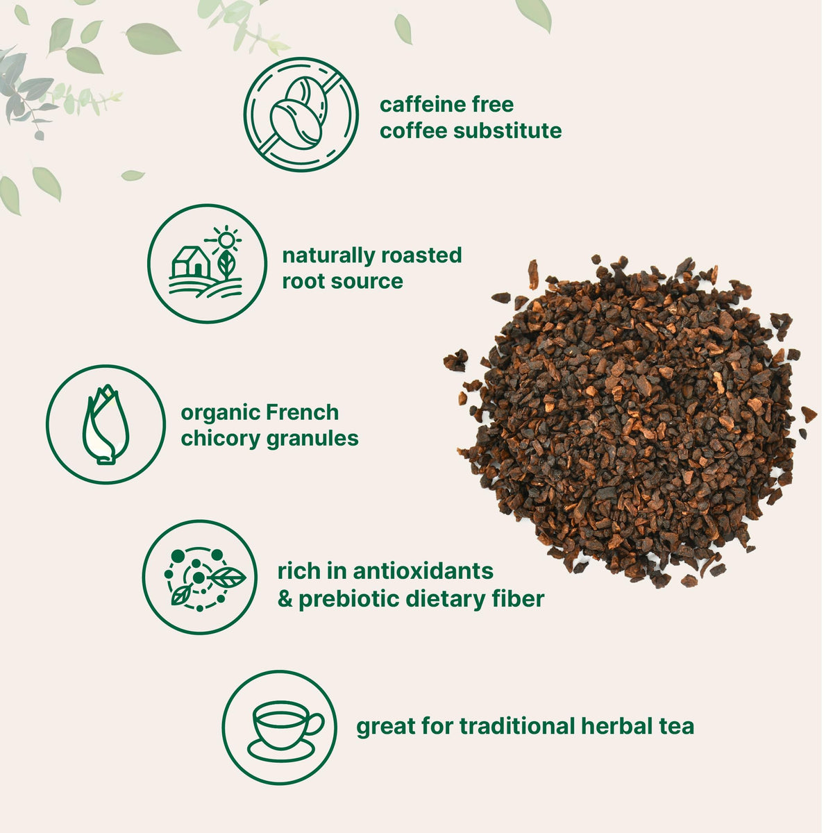 Micro Ingredients roasted chicory root close-up highlights aroma and depth for beverages.