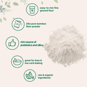 Silica-rich bamboo fiber enhances texture and adds minerals to cooking.