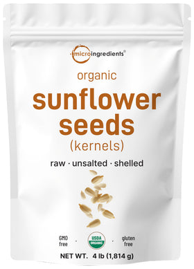 Micro Ingredients Organic Sunflower Seeds raw unsalted kernels for baking and snacking.