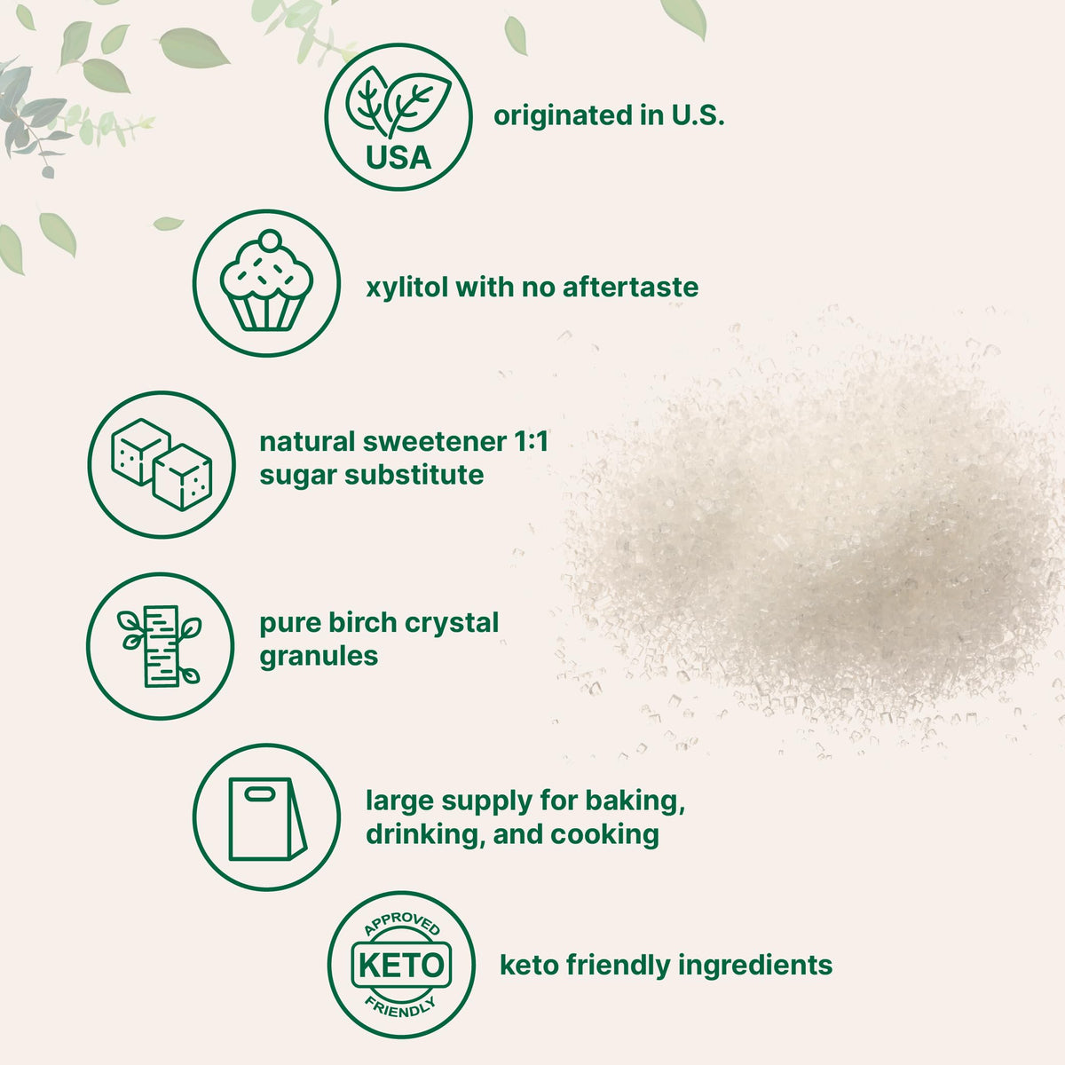 Micro Ingredients Xylitol 1:1 sugar substitute for baking and cooking.