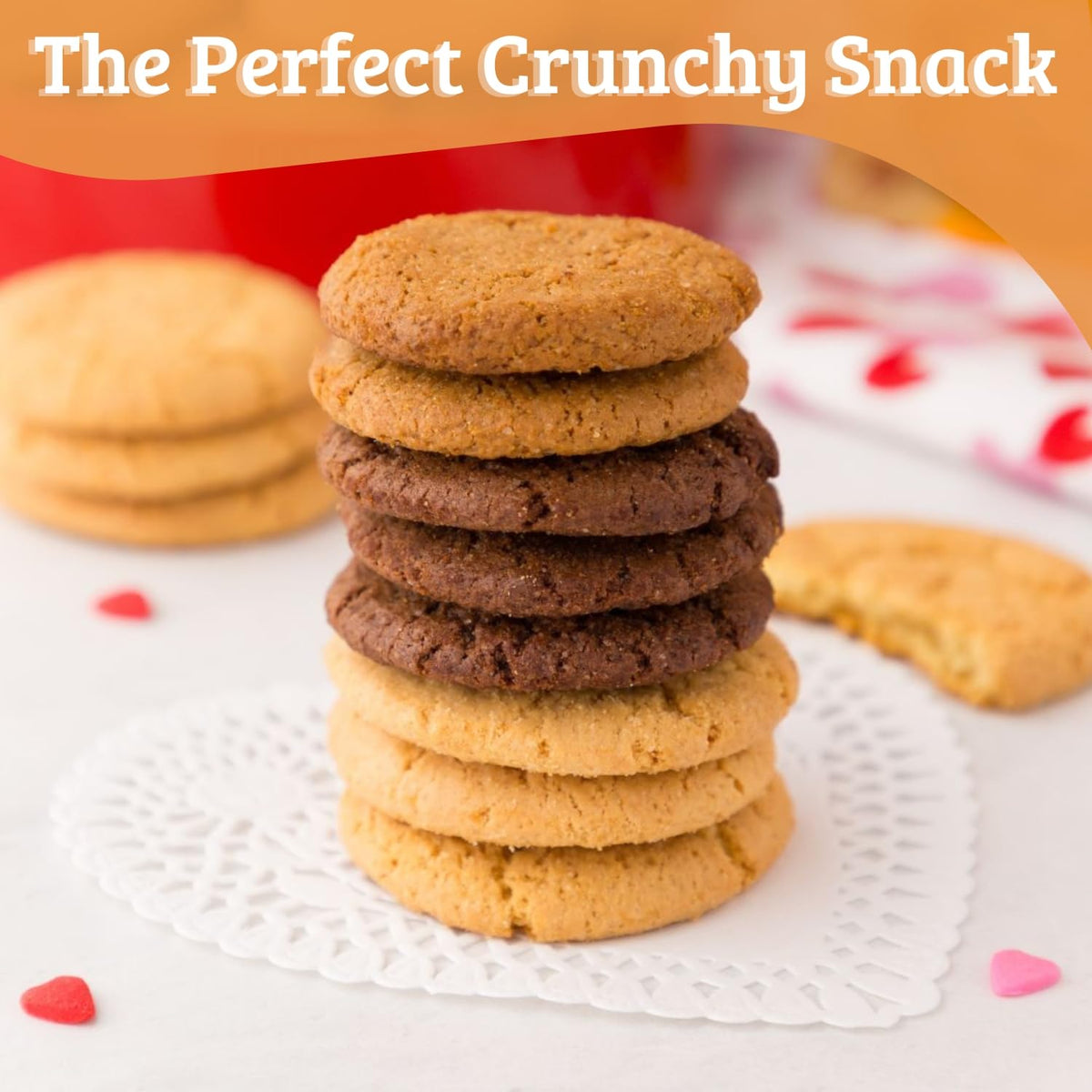 Mi-Del Ginger Snaps ingredients scene emphasizes non-GMO and peanut-free