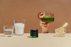 Hot-prepared Midori Spring Gold No.2 tea in a cup, warm and nutty profile.