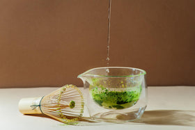 Midori Spring Gold No.2 matcha powder close-up, vibrant green color ideal for daily rituals.