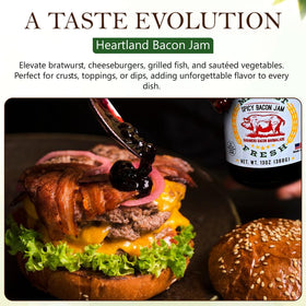 Midwest Fresh Spicy Bacon Jam breakfast eggs with savory-sweet contrast