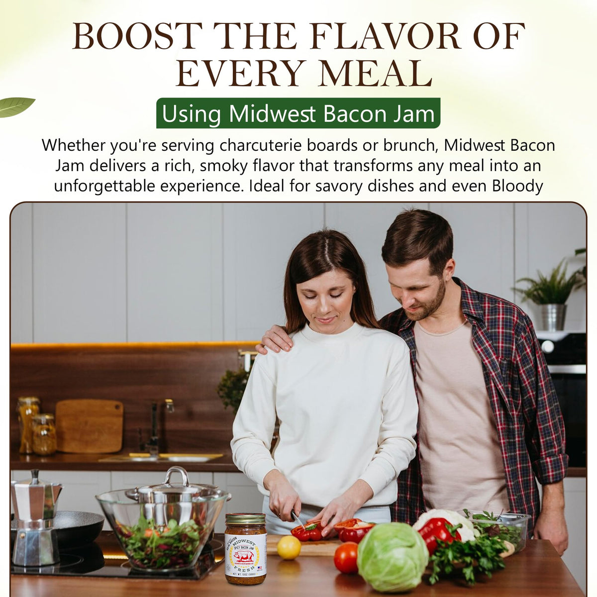 Midwest Fresh Spicy Bacon Jam pizza glaze delivering a gourmet twist