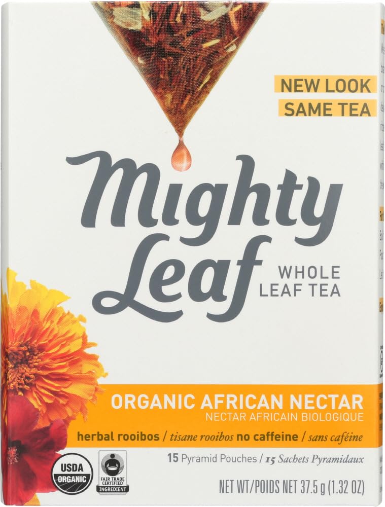 Mighty Leaf African Nectar Tea packaging, giftable for holiday gifting and celebrations.