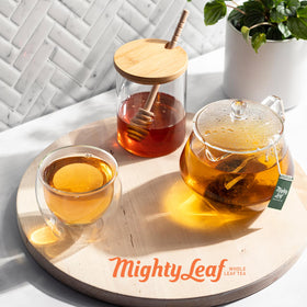 Mighty Leaf Chamomile Citrus blend with orange peel and lemongrass for a bright, soothing sip.