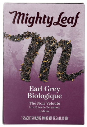 Close-up of a tea bag steeping, showcasing bergamot scent and smooth, balanced flavor.