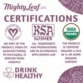 Mighty Leaf eco-packaging highlights sustainable tea with minimal waste.