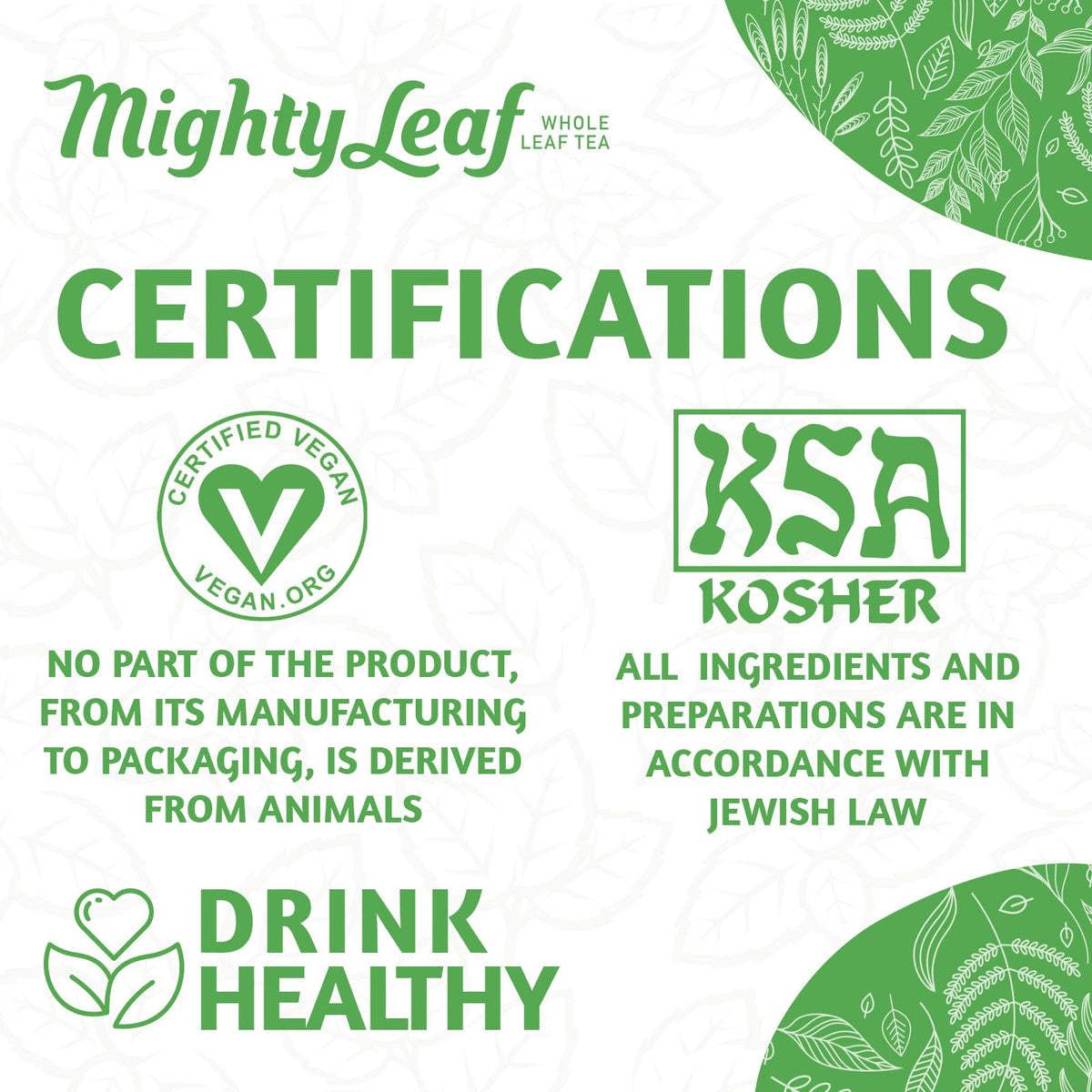 Mighty Leaf Green Tea Tropical gift-ready packaging for holidays and special occasions.