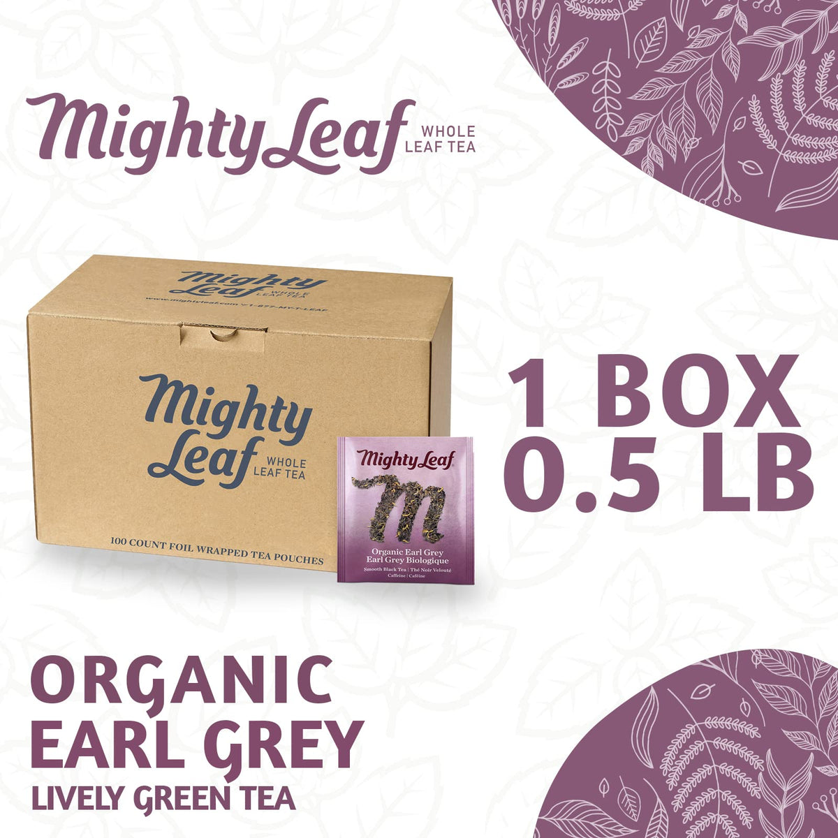 Mighty Leaf organic black tea leaves from Yunnan deliver bold aroma.