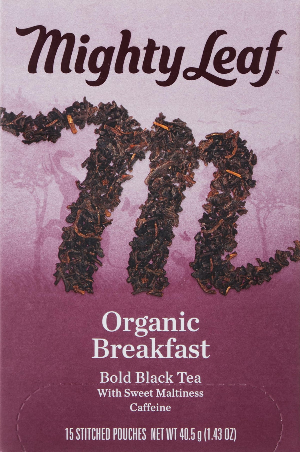 Mighty Leaf Organic Breakfast tea bags offer a bold morning boost.