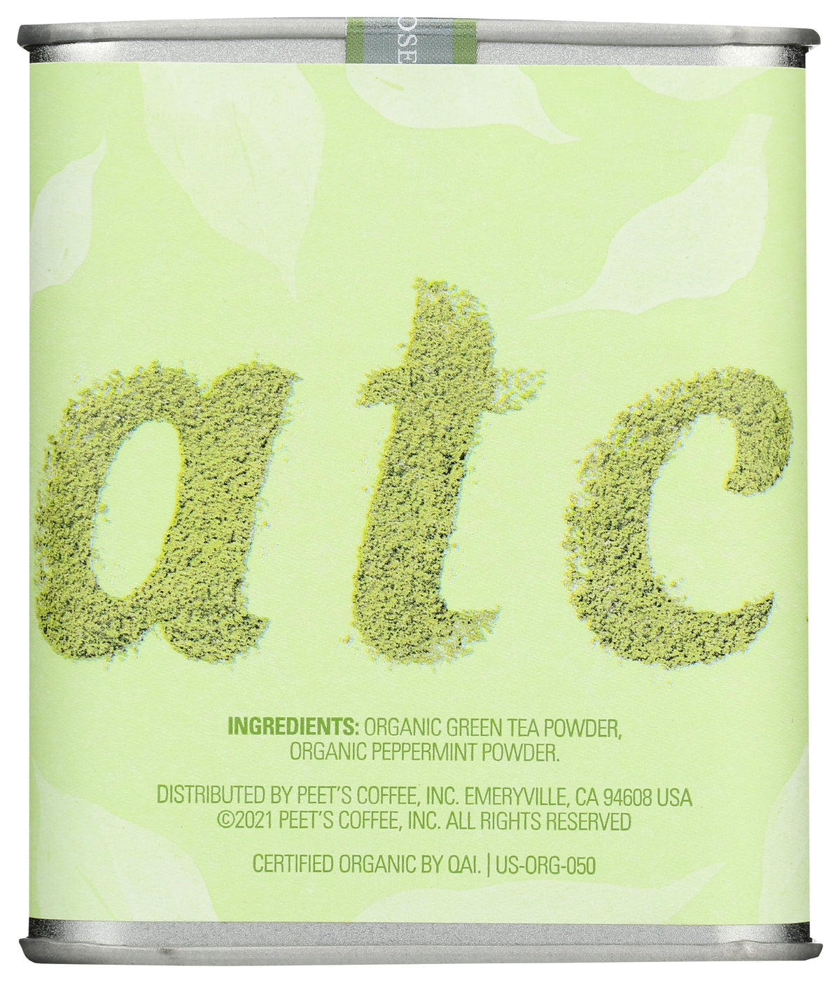 Mighty Leaf Mint Matcha latte in a glass with creamy texture