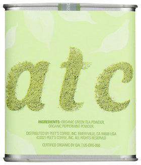 Mighty Leaf Mint Matcha latte in a glass with creamy texture