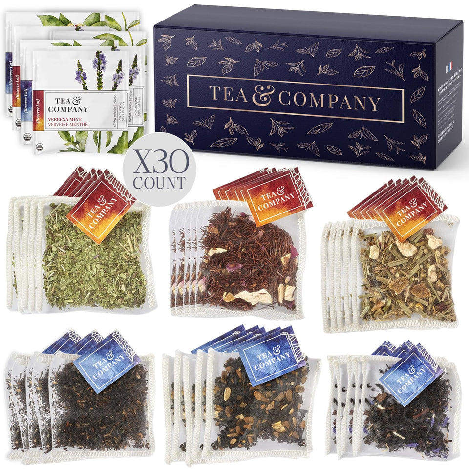 Mighty Leaf Organic Tea Sampler with 30 bags for convenient, cafe-quality infusions at home