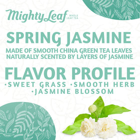 Mighty Leaf Silken Pyramid Tea Bags enable full leaf expansion for richer brew.
