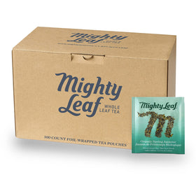 Mighty Leaf Spring Jasmine Tea bags offer a fragrant, balanced cup.