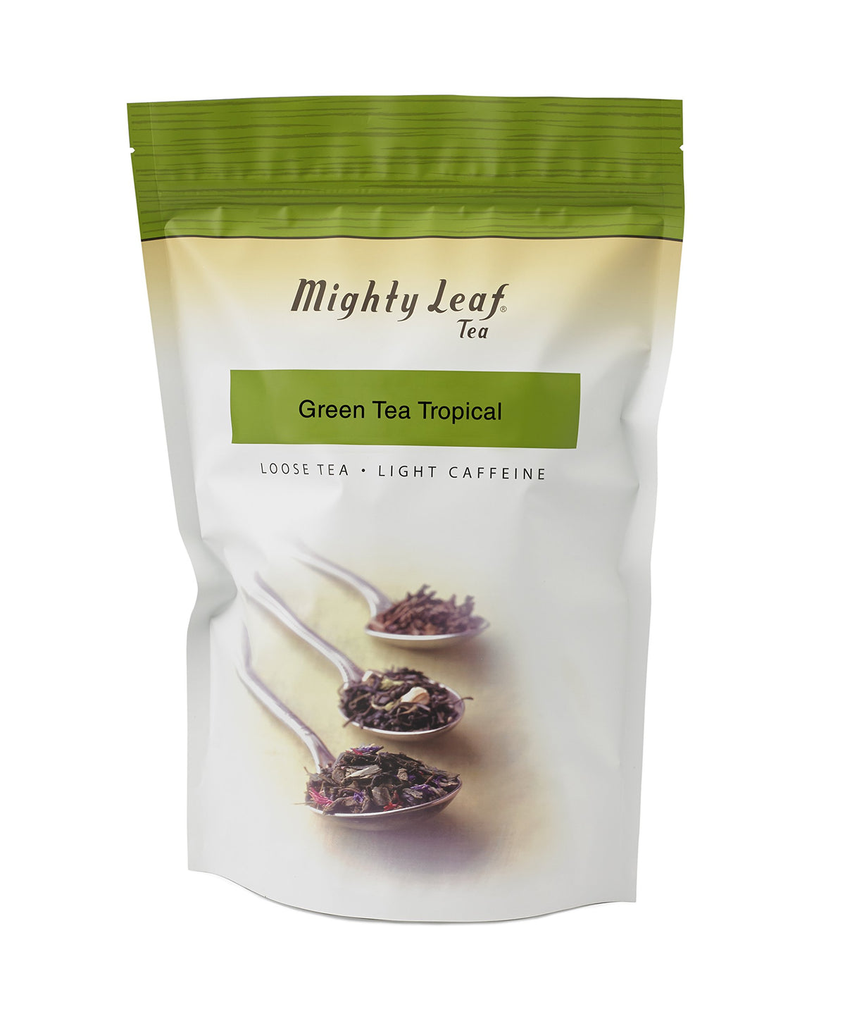 Mighty Leaf Tropical Green Tea with pineapple notes, ideal for a refreshing hot or iced cup.