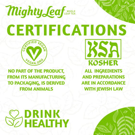 Mighty Leaf White Orchard fruit notes of melon and peach invite a refreshing sip.