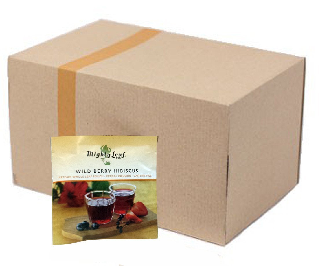 Mighty Leaf Wild Berry Hibiscus silken tea pouch for a bright caffeine-free cup