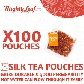 Biodegradable silk tea bags by Mighty Leaf enable full-leaf unfurling
