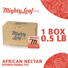 Mighty Leaf African Nectar rooibos leaves ready to steep for a rich cup