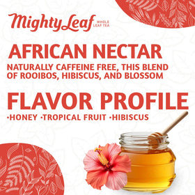 Tropical fruit notes visible in Mighty Leaf African Nectar blend