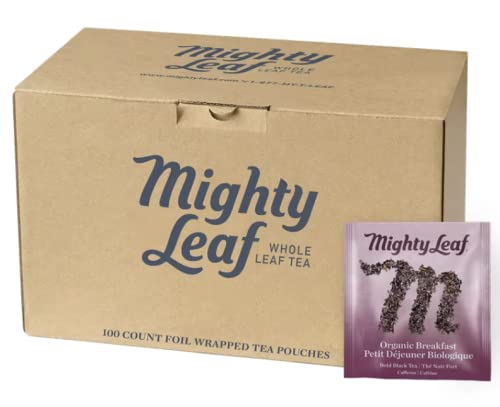 Mighty Leaf breakfast-tea-bags in foil packs ready for a morning brew
