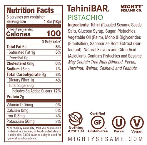 Mighty Sesame Co TahiniBars Variety Pack: 18 bars in one box for sharing.