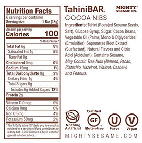 Mighty Sesame Co TahiniBars Individually Wrapped: convenient for travel and lunch boxes.
