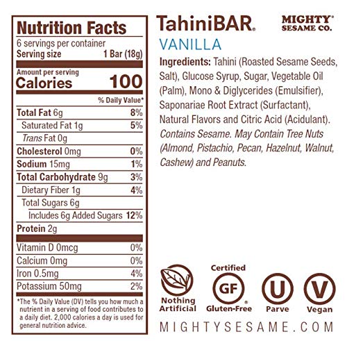 Mighty Sesame Co TahiniBars On-the-Go: portable snack for busy days.