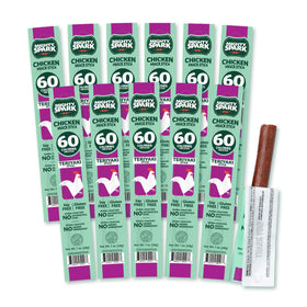 Mighty Spark Chicken Snack Sticks Teriyaki pack shot, high-protein on-the-go snack