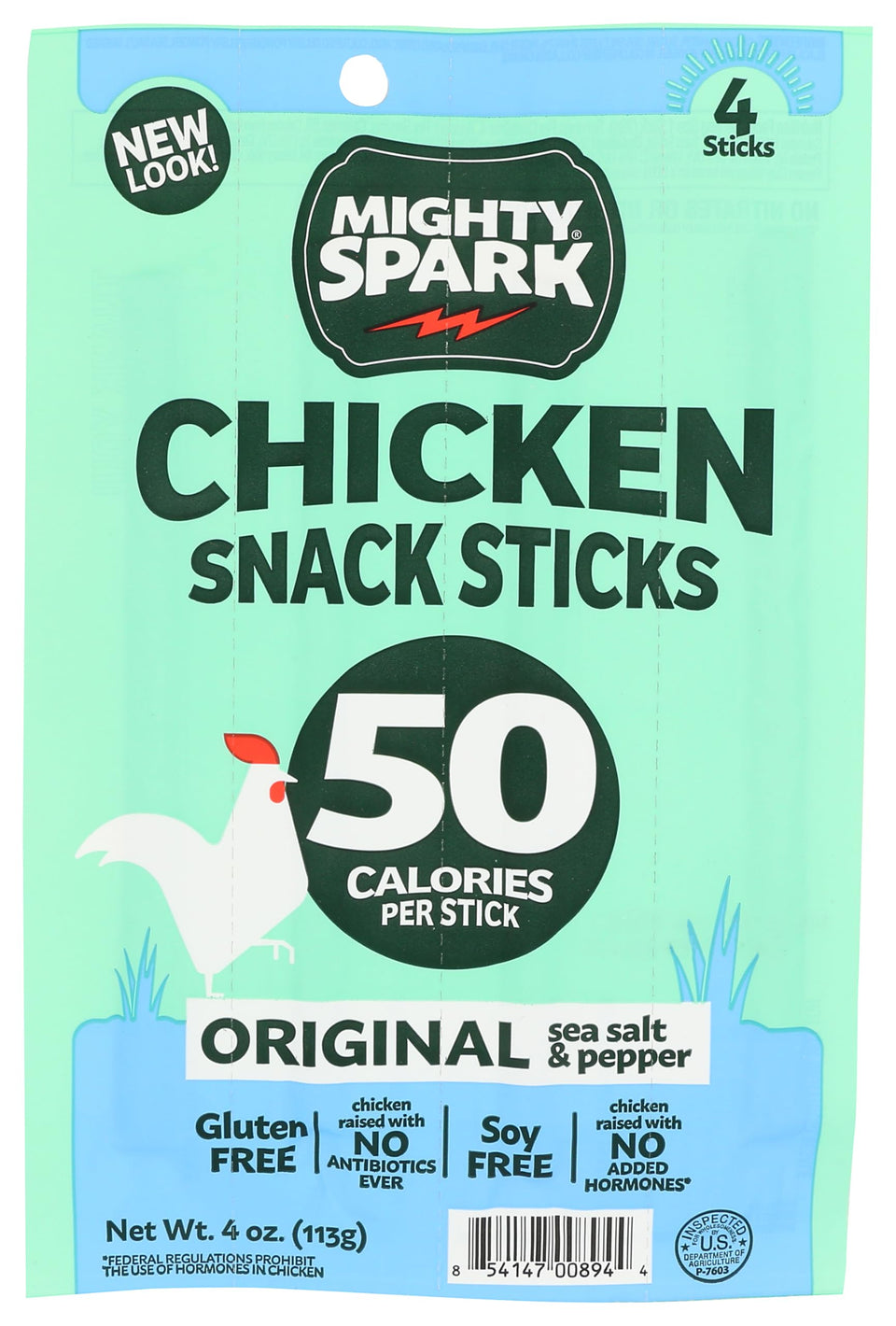 Mighty Spark Stick Snack Chicken Salt Pepper adds quick flavoring for on-the-go snacks.