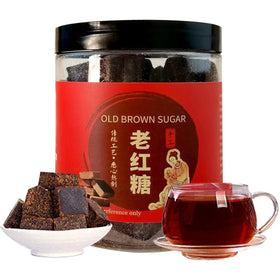 MIHUNTANG black sugar block dissolves quickly in hot water for a comforting tea.