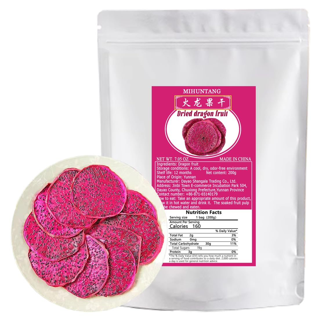 MIHUNTANG dragon fruit chips for breakfast or a post-hike snack.