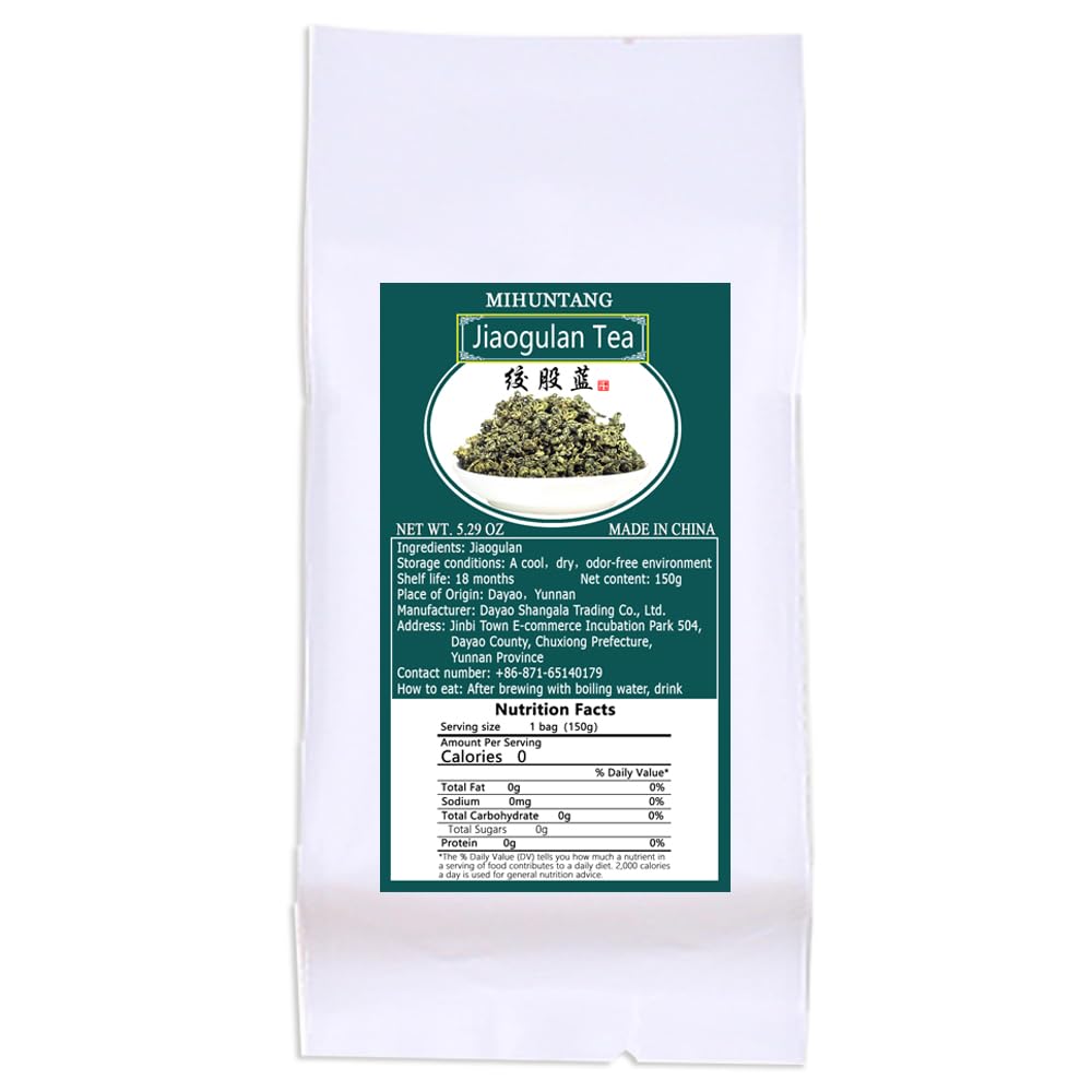 MIHUNTANG Jiaogulan tea hand-picked freshness captured in the leaves.