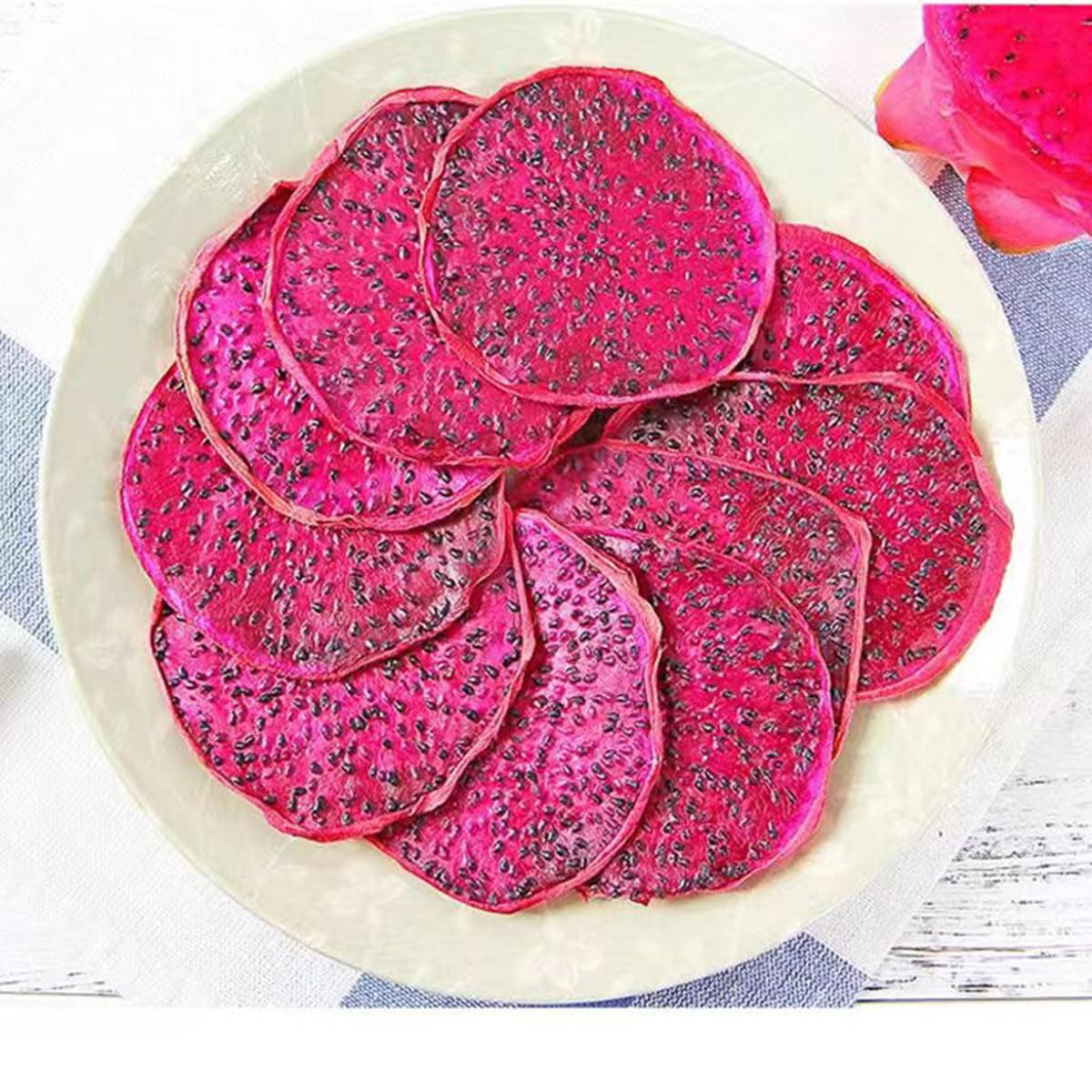 MIHUNTANG pitaya fruit slices in a bowl, tropical flavor ready to enjoy.